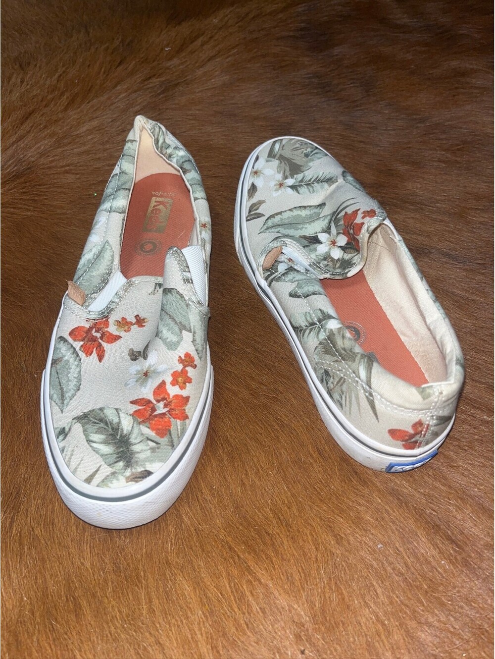 Floral Canvas Slip On Sneakers